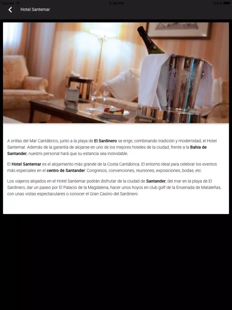 Hotel Santemar Santander iPad  Screenshots