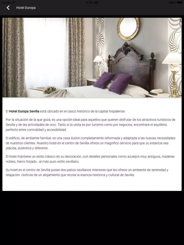 Captures d'écran de Hotel Europa Sevilla iPad 