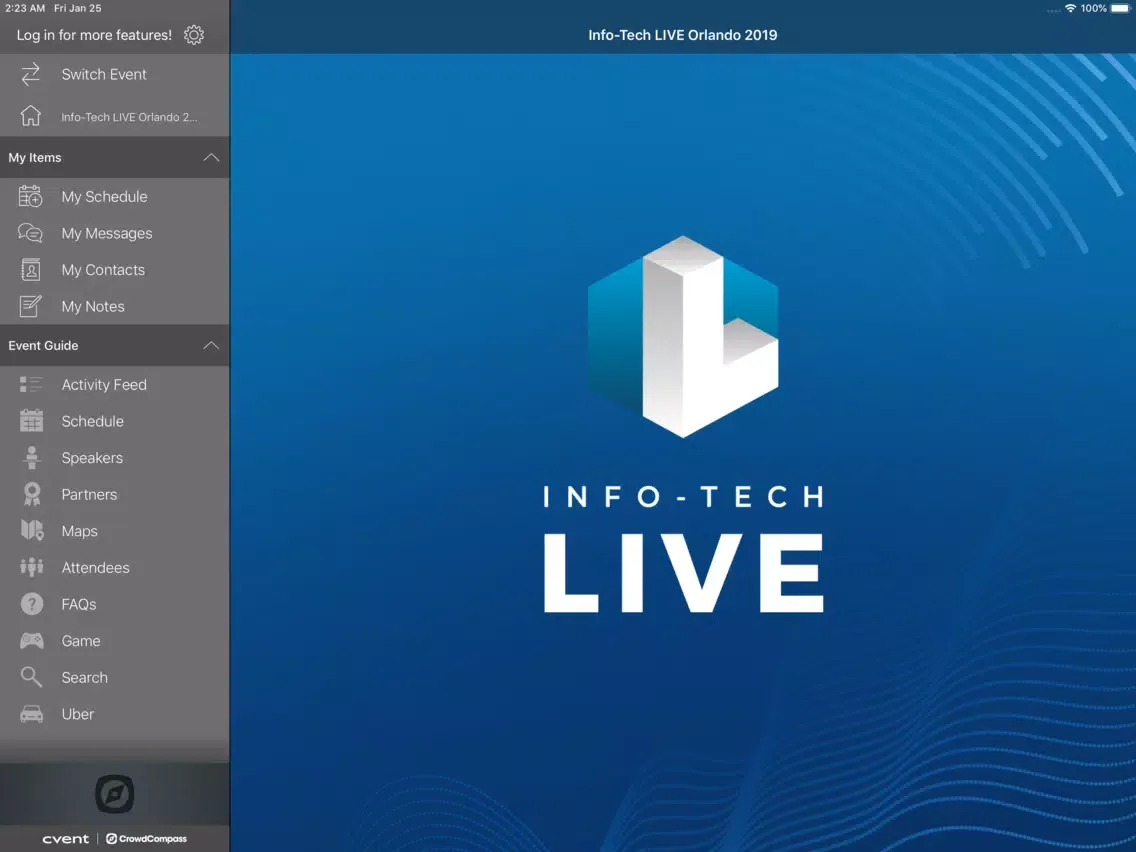Info-Tech LIVE Events iPad  スクリーンショット