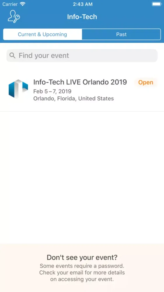Info-Tech LIVE Events スクリーンショット