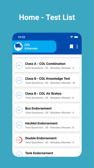 Arkansas CDL Prep Test Screenshots