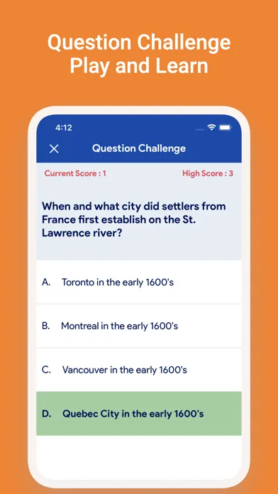 Canadian Citizenship Test Ques 스크린샷