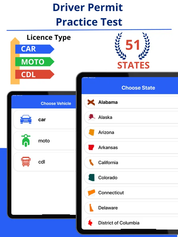 DMV Permit Test - US DMV iPad  Screenshots