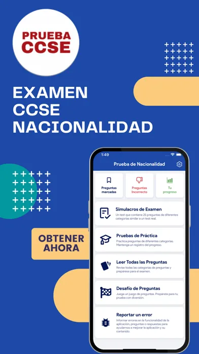Screenshot di Examen CCSE Nacionalidad