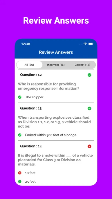 Indiana CDL Prep Test應用截圖