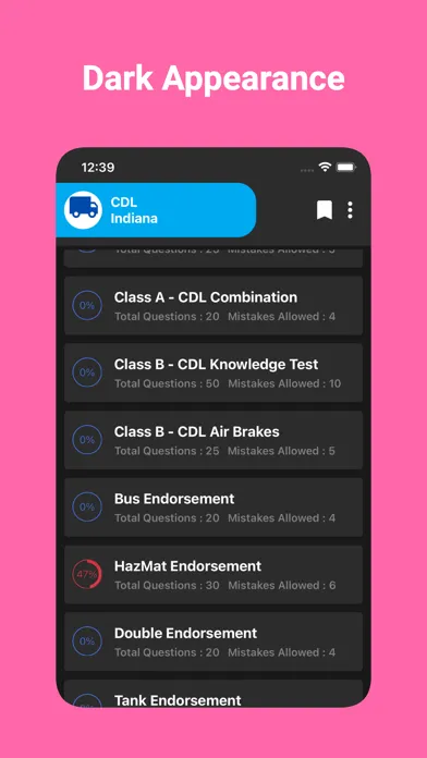 Indiana CDL Prep Test應用截圖