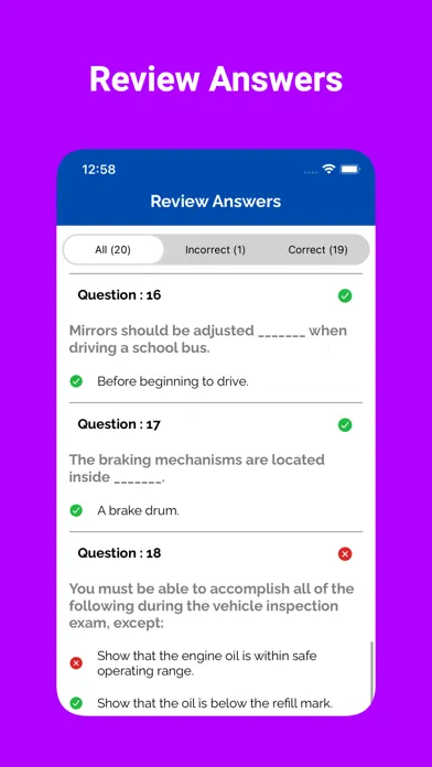 Capturas de tela do Louisiana CDL Prep Test