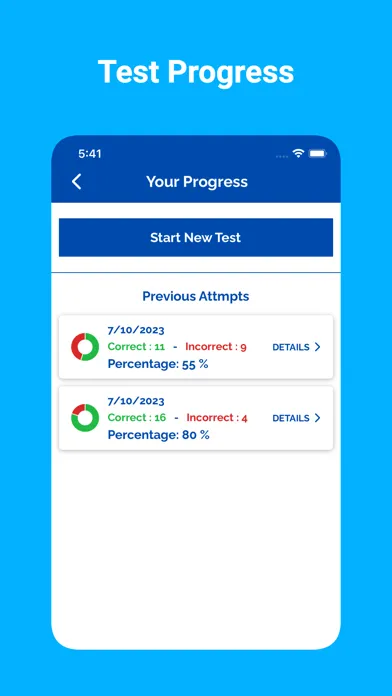 Tangkapan skrin Michigan CDL Prep Test