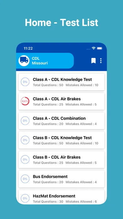 Missouri CDL Prep Test স্ক্রিনশট