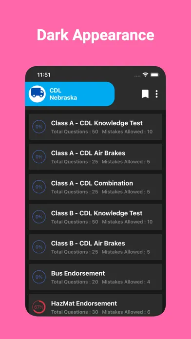Nebraska CDL Prep Test स्क्रीनशॉट