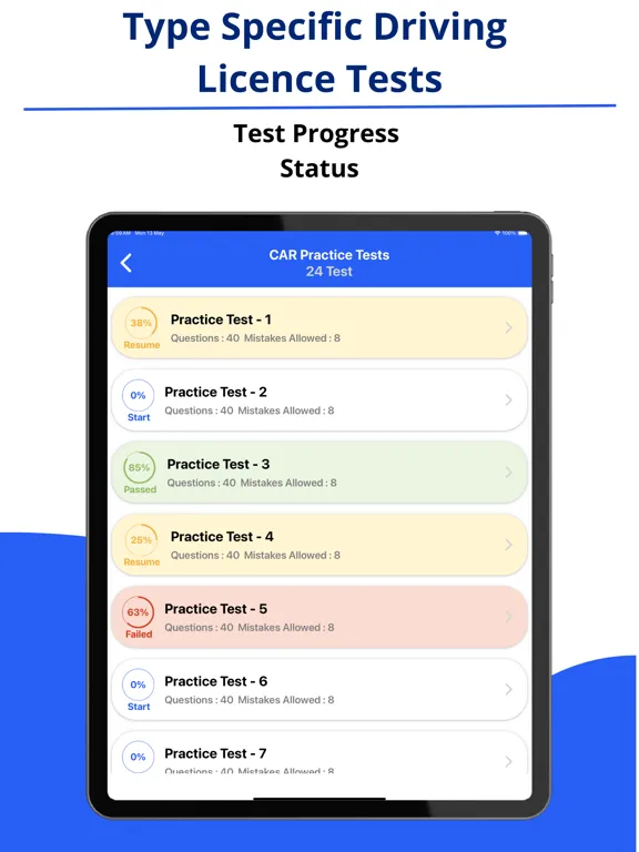 Oregon DMV Permit Test Prep iPad  Screenshots