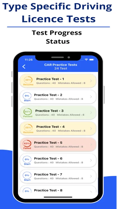 RI DMV Permit Test سکرین شاٹس