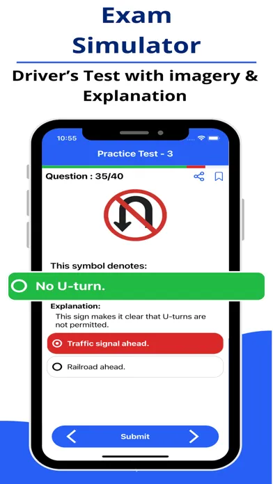 RI DMV Permit Test سکرین شاٹس