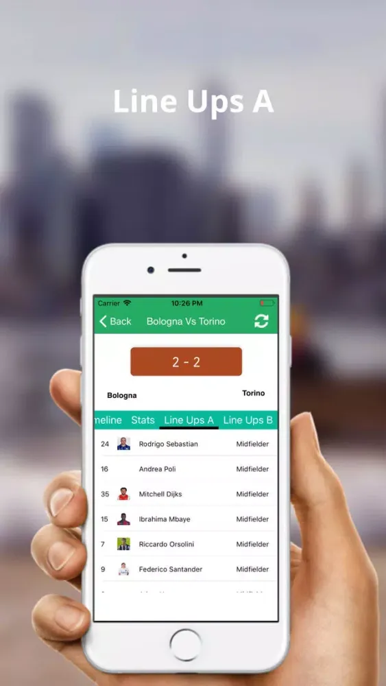 Capturas de tela do Serie A Football Live Score