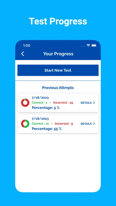 Capturas de tela do Texas CDL Prep Test
