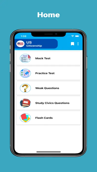 US Citizenship Prep Test 2024 スクリーンショット