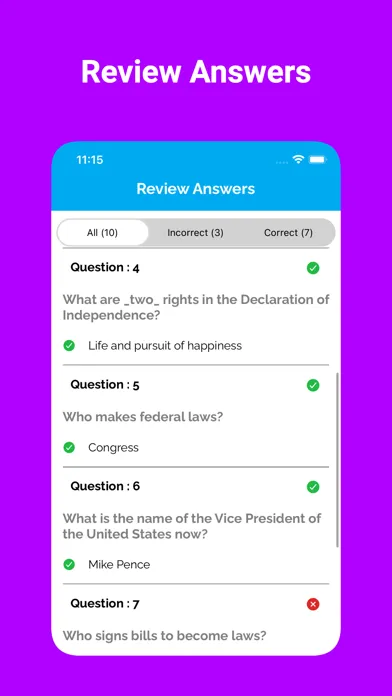 US Citizenship Prep Test 2024 スクリーンショット