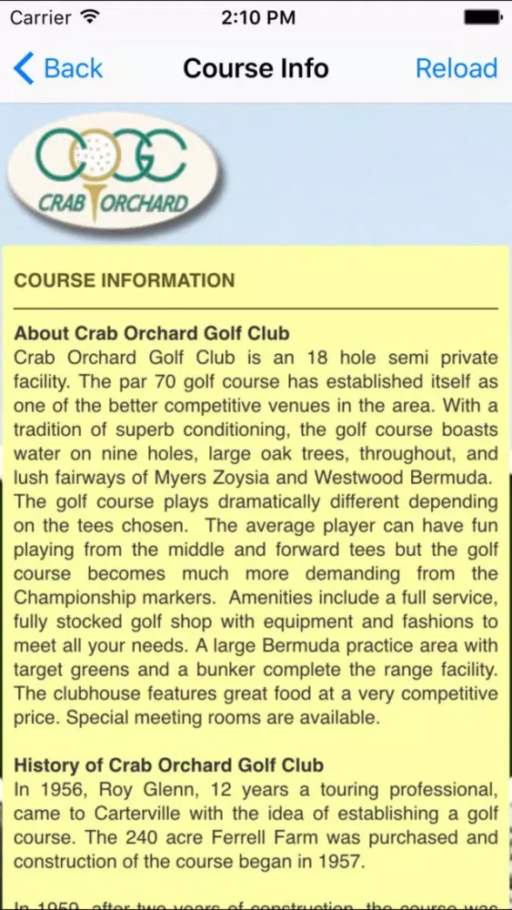 Скриншоты Crab Orchard Golf Club