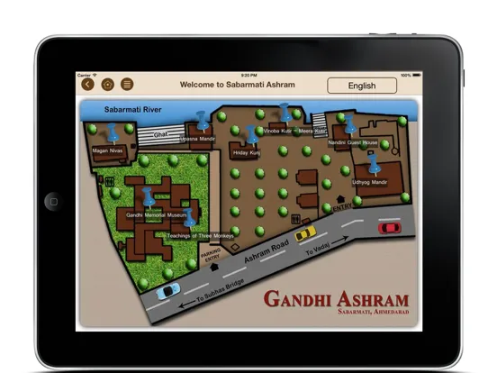 ภาพหน้าจอของ Sabarmati Ashram Digital Guide iPad 