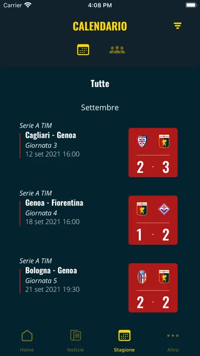 Zrzuty ekranu Genoa App Ufficiale