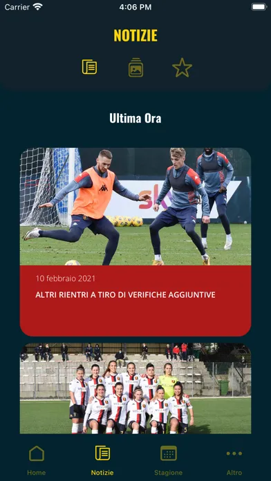 Zrzuty ekranu Genoa App Ufficiale