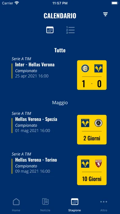 HELLAS VERONA FOOTBALL CLUB スクリーンショット