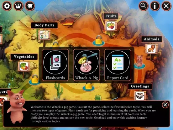 Скриншоты Whack A Pig French Vocab Game iPad 