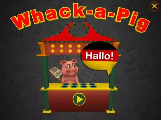 Whack a pig German Vocab Game iPad  स्क्रीनशॉट