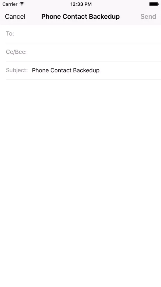 Capturas de tela do Contact Recovery