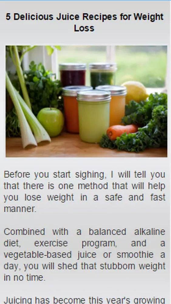 Capturas de tela do Healthy Juice Recipes.