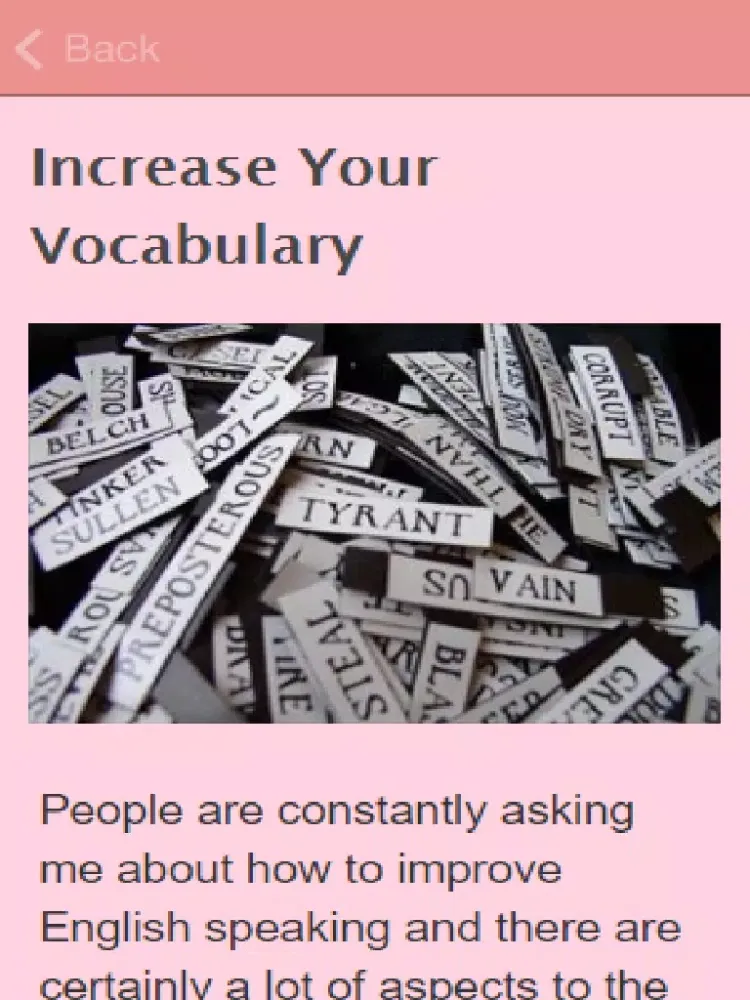 How To Improve Vocabulary iPad  Screenshots