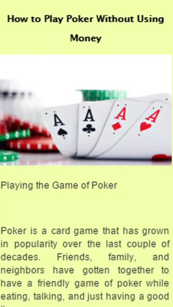 How To Play Poker. Screenshots