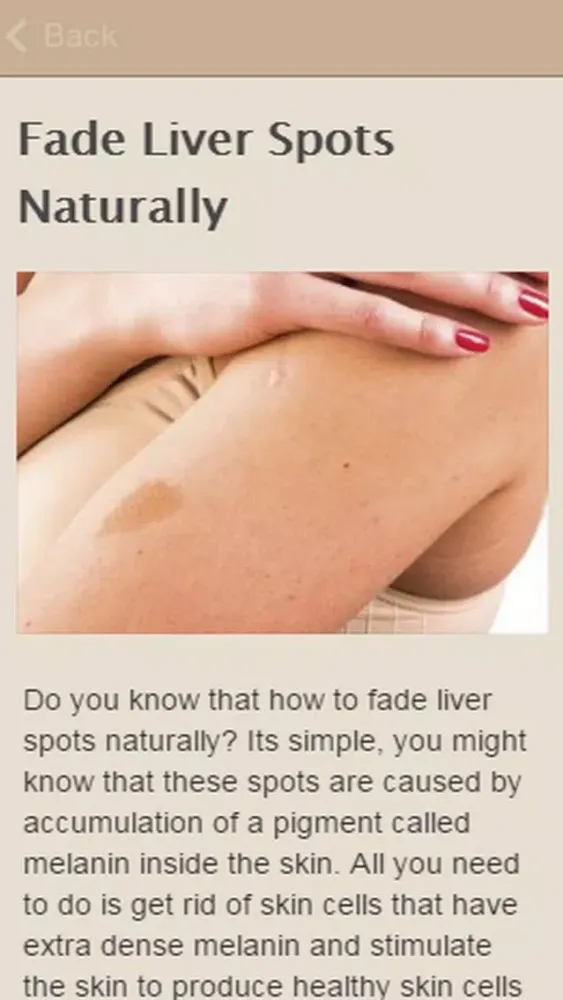 Tangkapan skrin How To Remove Liver Spots