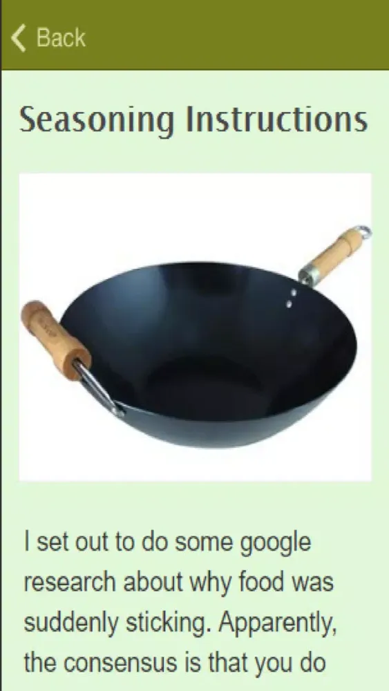Zrzuty ekranu How To Season A Wok