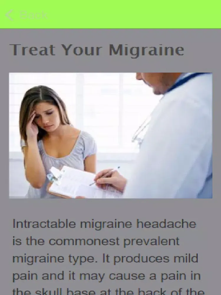 How To Treat A Migraine iPad 应用截图