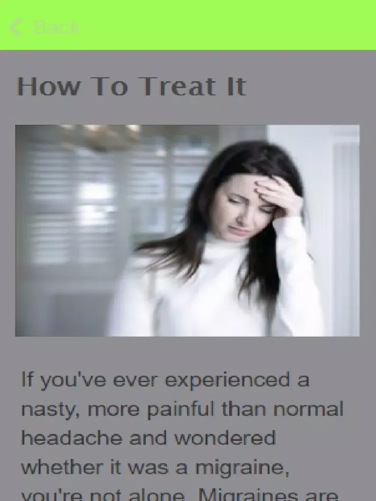 How To Treat A Migraine iPad 应用截图