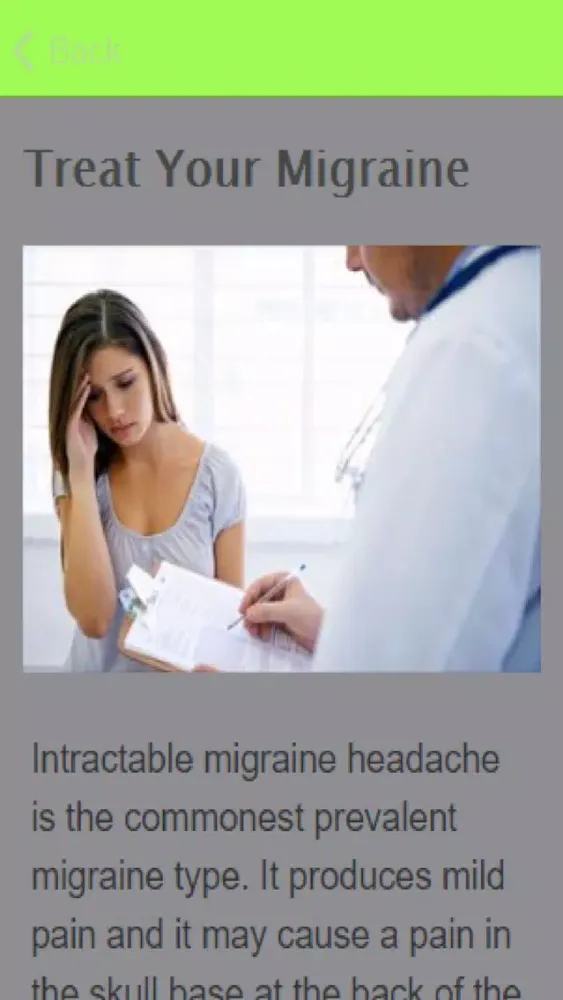 How To Treat A Migraine应用截图
