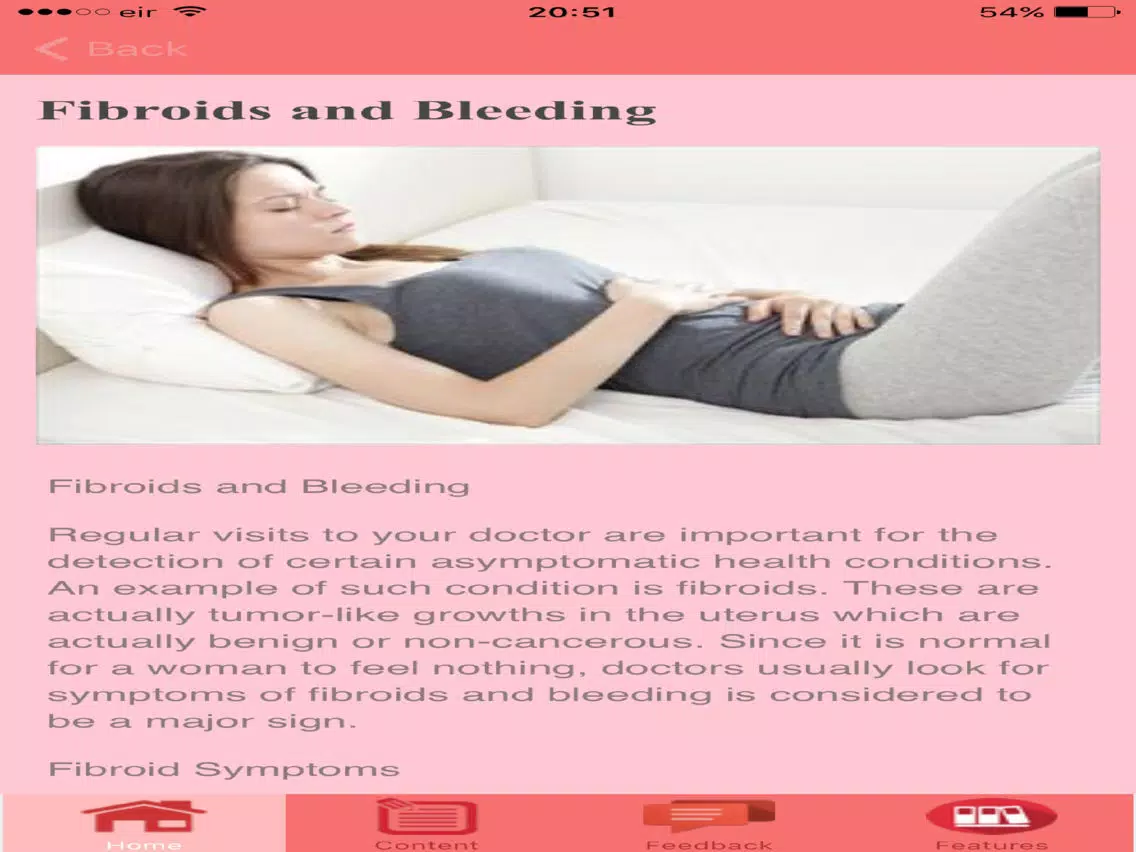 Symptoms Of Fibroids iPad  Screenshots