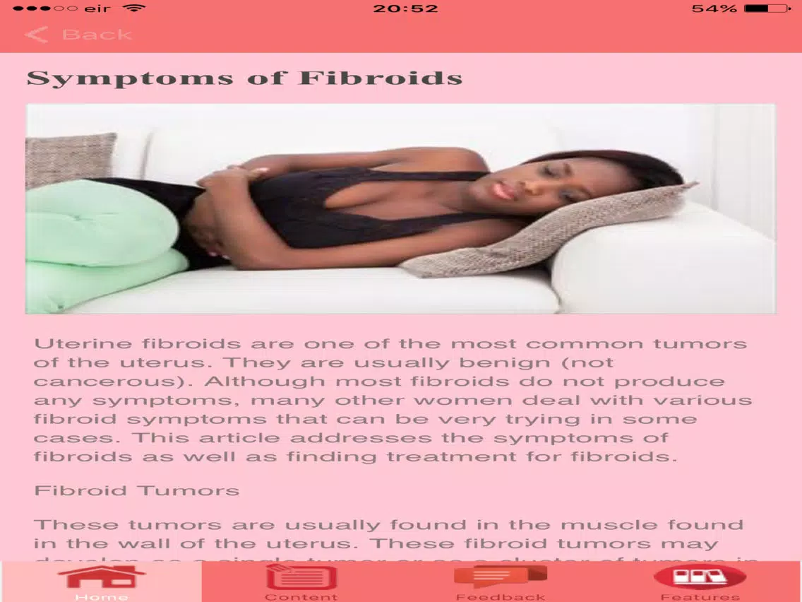 Symptoms Of Fibroids iPad  Screenshots