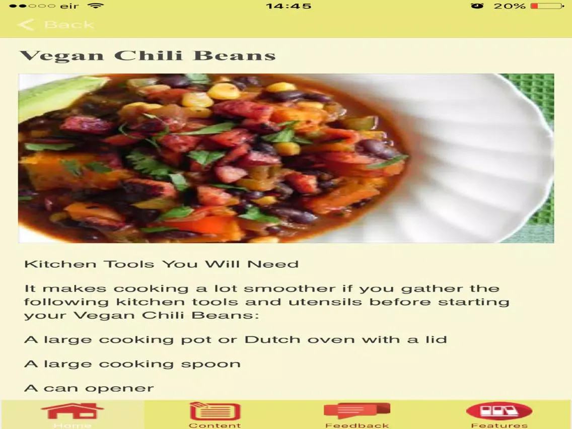 Vegetarian Chili Recipes iPad  স্ক্রিনশট