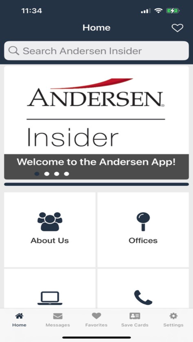 Screenshot di Andersen Insider