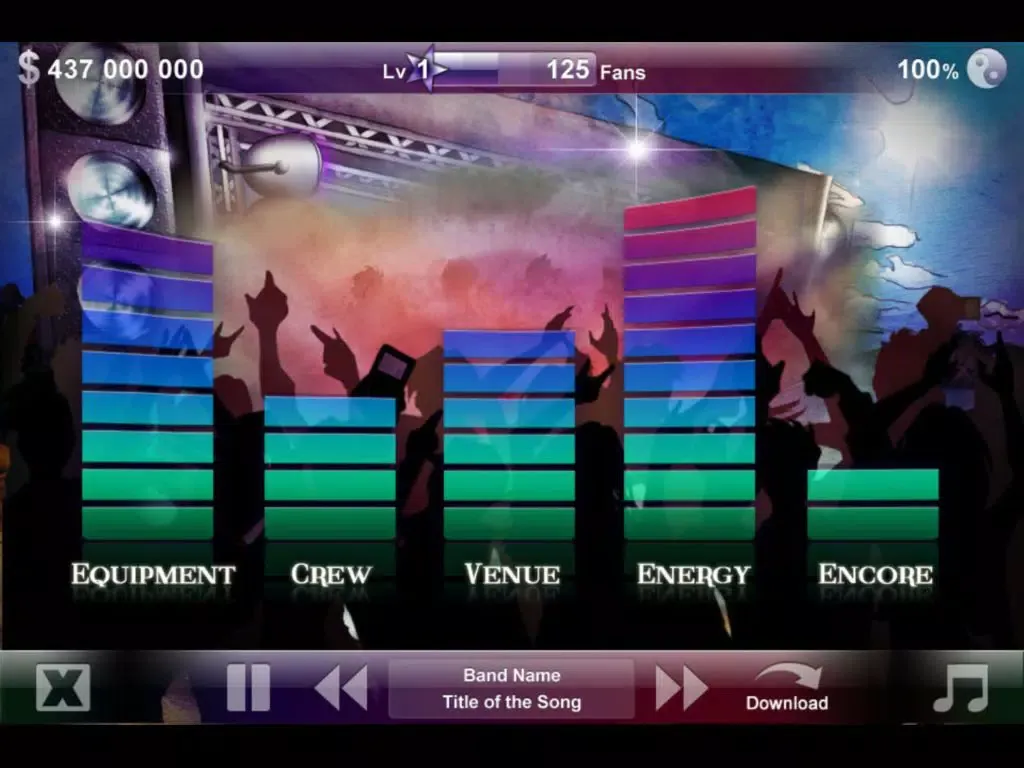 Tangkapan layar Indie Music Manager iPad 