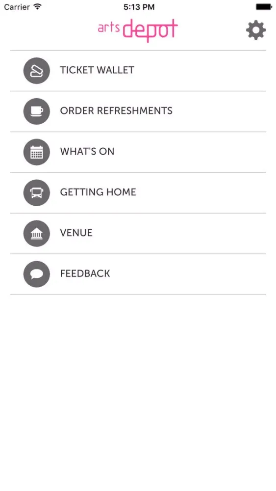 Capturas de tela do artsdepot app