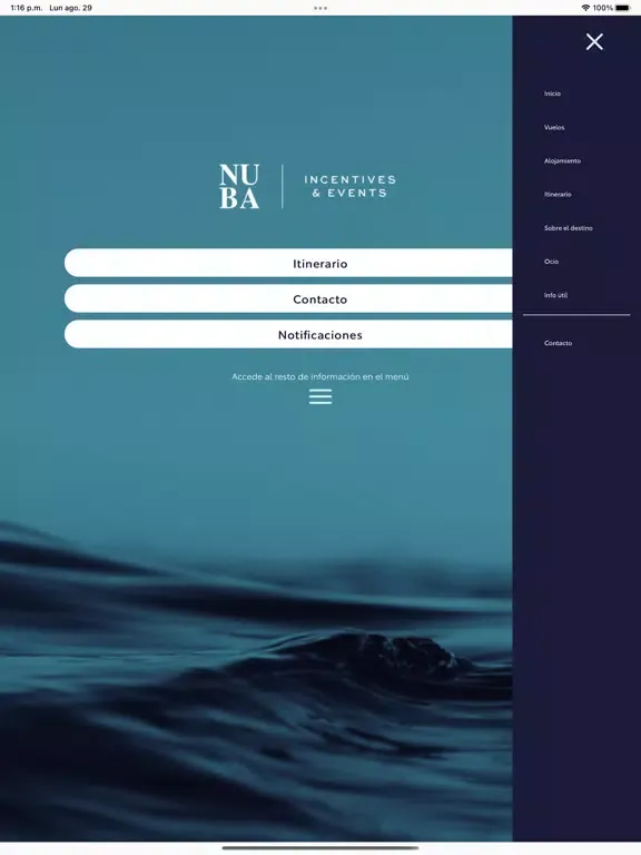 NUBA Incentives & Events iPad 應用截圖
