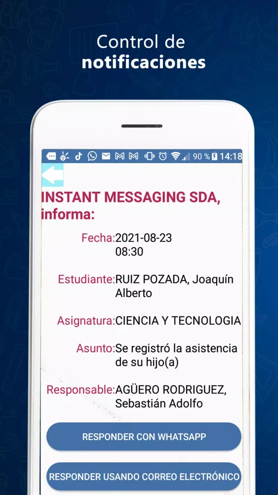 Ảnh chụp màn hình của SDA Instant Messaging - Santo
