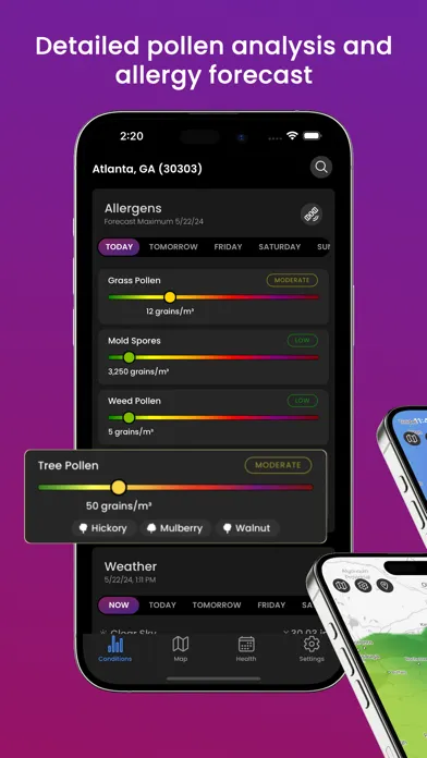 Capturas de tela do AirScope: Pollen & Air Quality