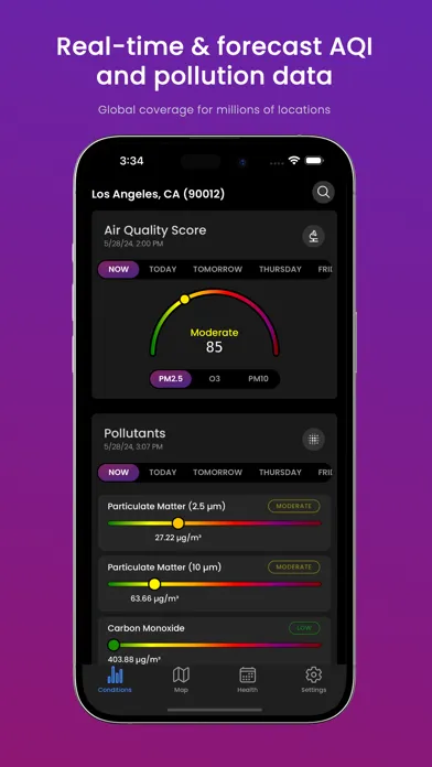 Capturas de tela do AirScope: Pollen & Air Quality