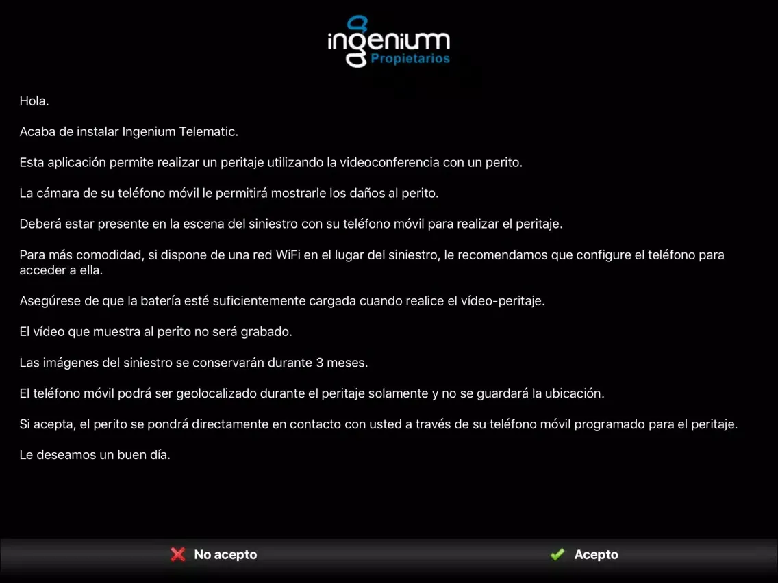 Zrzuty ekranu Ingenium Telematic iPad 