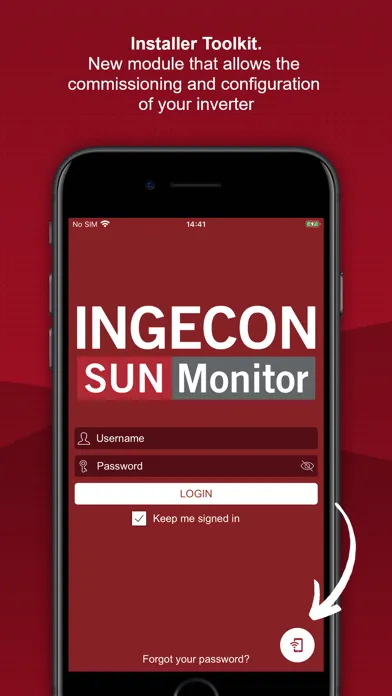 Tangkapan layar Ingeteam Solar Monitoring