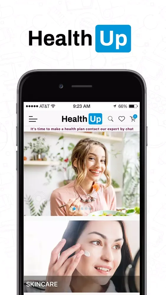 Capturas de tela do HealthUp Online Store